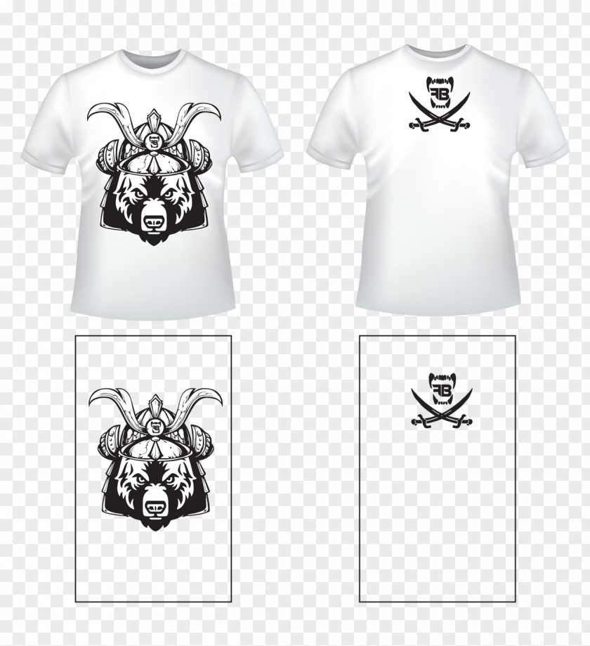 Gym T-shirt Design Shoulder Logo Bear Font PNG