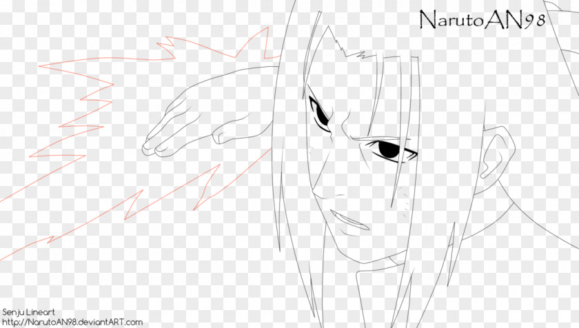 Hashirama Senju Drawing Ear Sketch PNG