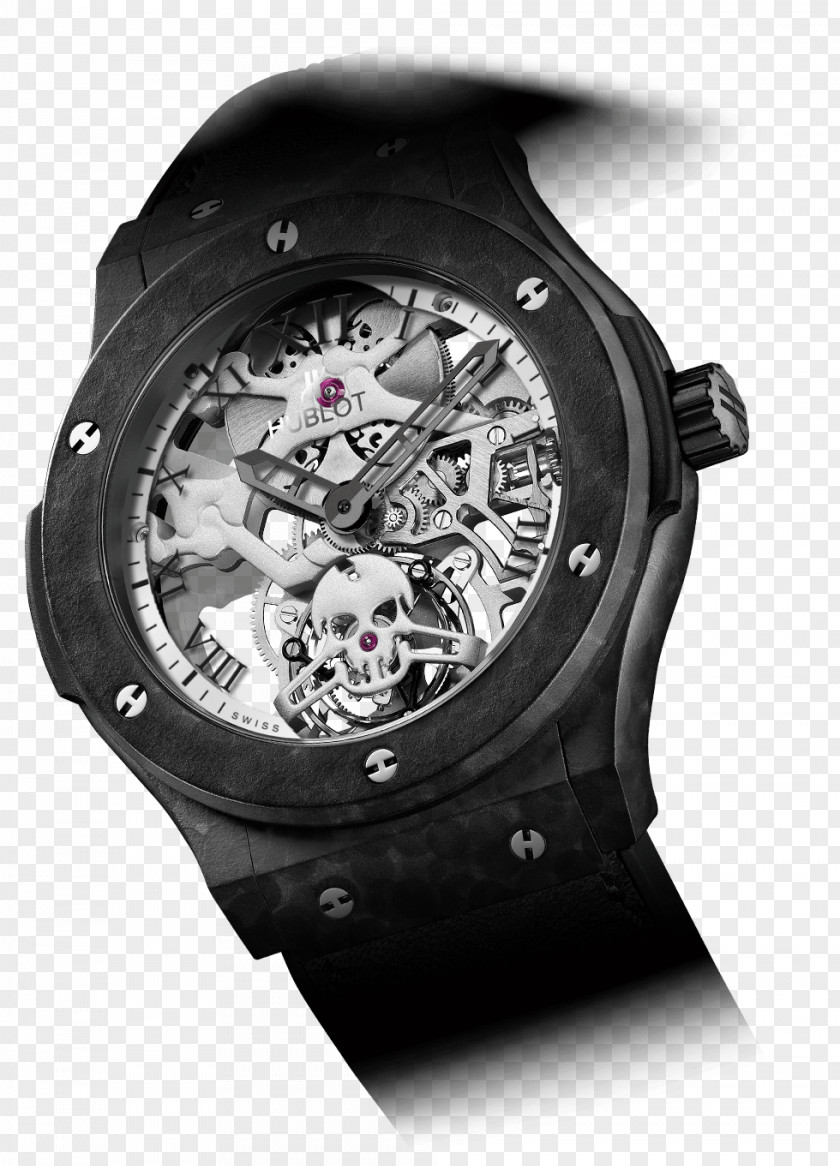 Watch Tourbillon Hublot Classic Fusion Skull PNG