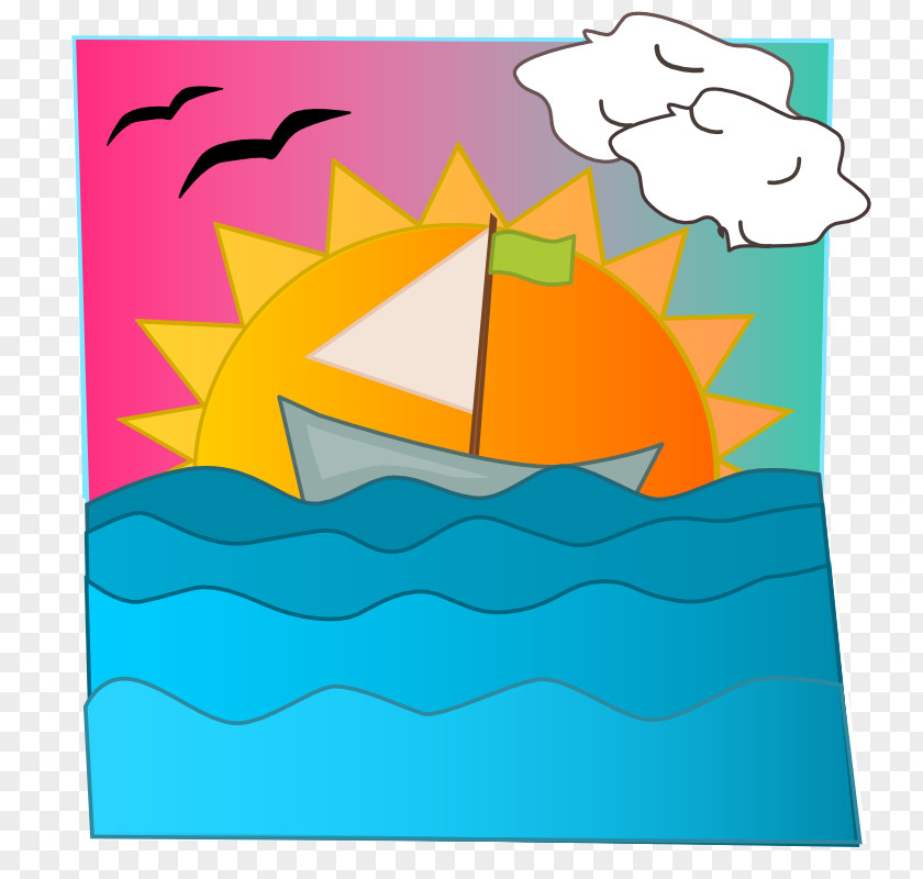 Beach Scene Pictures Boat Clip Art PNG