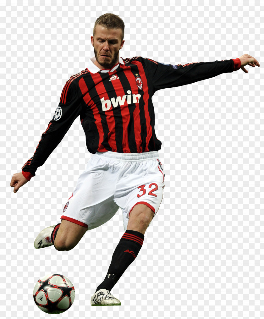 David Beckham A.C. Milan Football Player Sport PNG