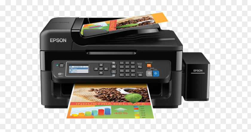 Printer Multi-function Inkjet Printing Image Scanner Epson PNG