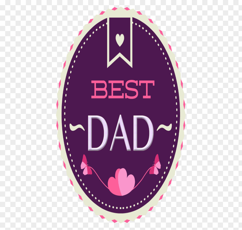 Fathers Day Frame Logo Brand Pink M RTV Font PNG