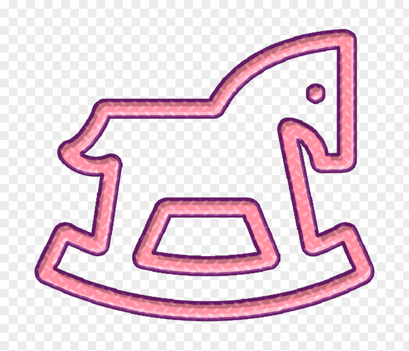 Icon Baby Pack 1 Toy Horse Rocking Chair Outline PNG