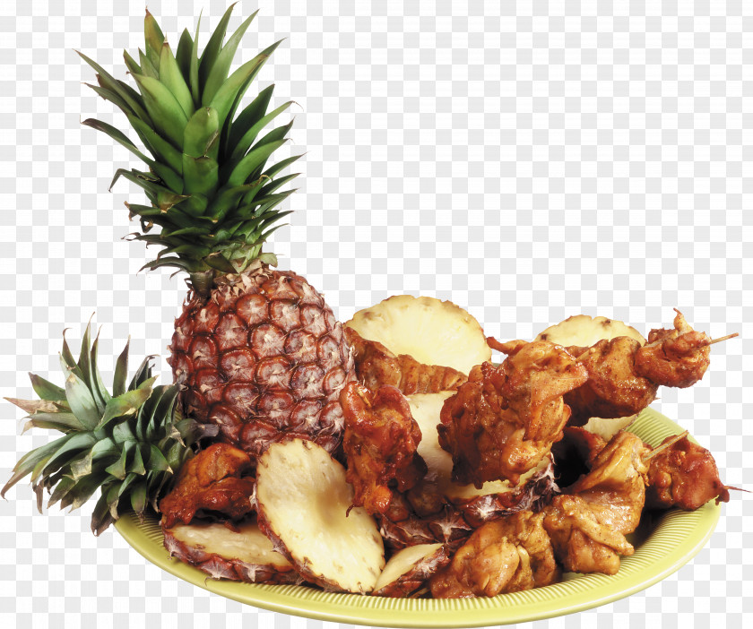 Pineapple Shashlik Barbecue Meat Desktop Wallpaper PNG
