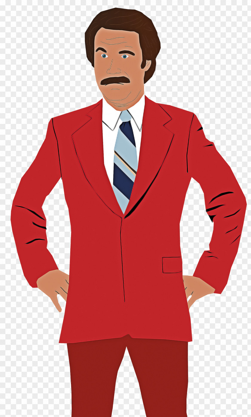 Suit Clothing Red Formal Wear Standing PNG