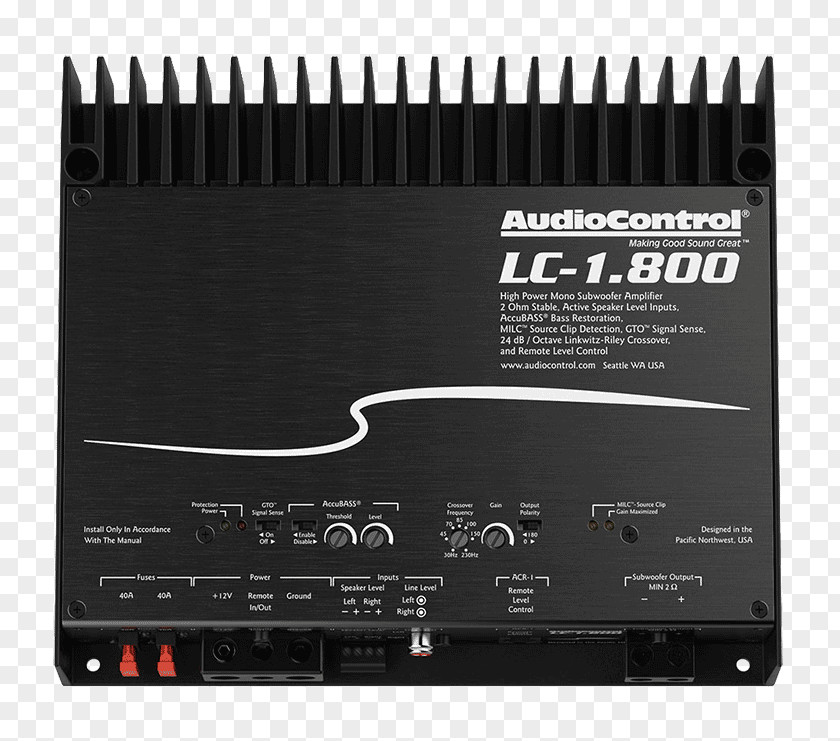 LC-4.800High-Power Multi-channel Amplifier With Accubass Sound Subwoofer LoudspeakerSound Car AudioControl PNG