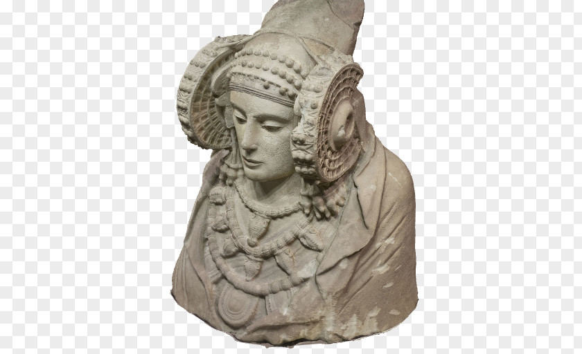Snapshot Lady Of Elche Bust Sculpture Stone Carving PNG
