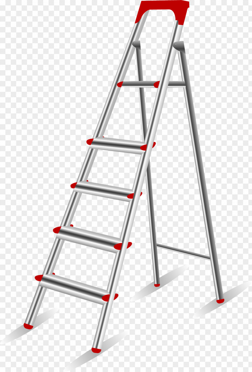 Vector Painted Ladder Tool Illustration PNG