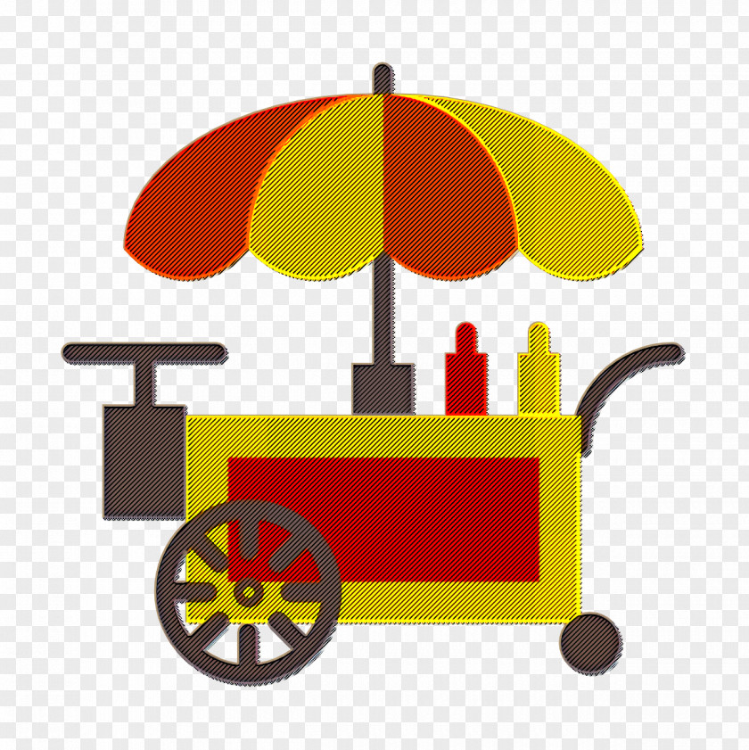 Vehicle Yellow Stand Icon Food Business PNG