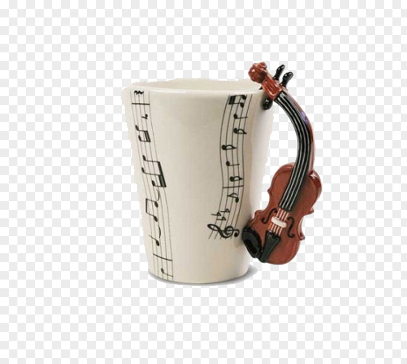 Violin Cup Coffee Mug Teacup PNG
