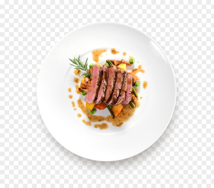 Plate Full Breakfast Meat Chop Dish PNG