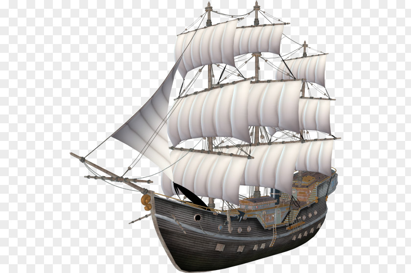 Ship Brigantine Full-rigged Galleon Clip Art PNG