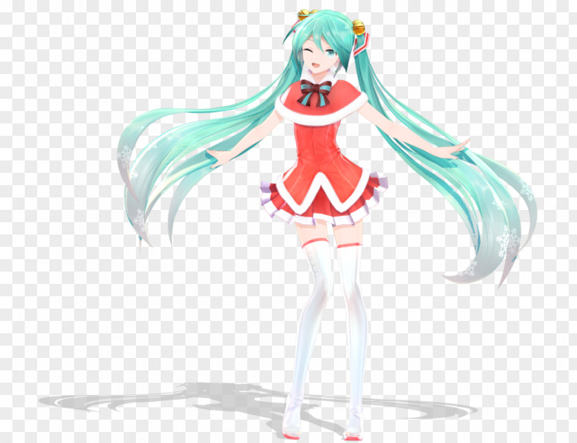 Hatsune Miku MikuMikuDance Vocaloid Christmas Download PNG