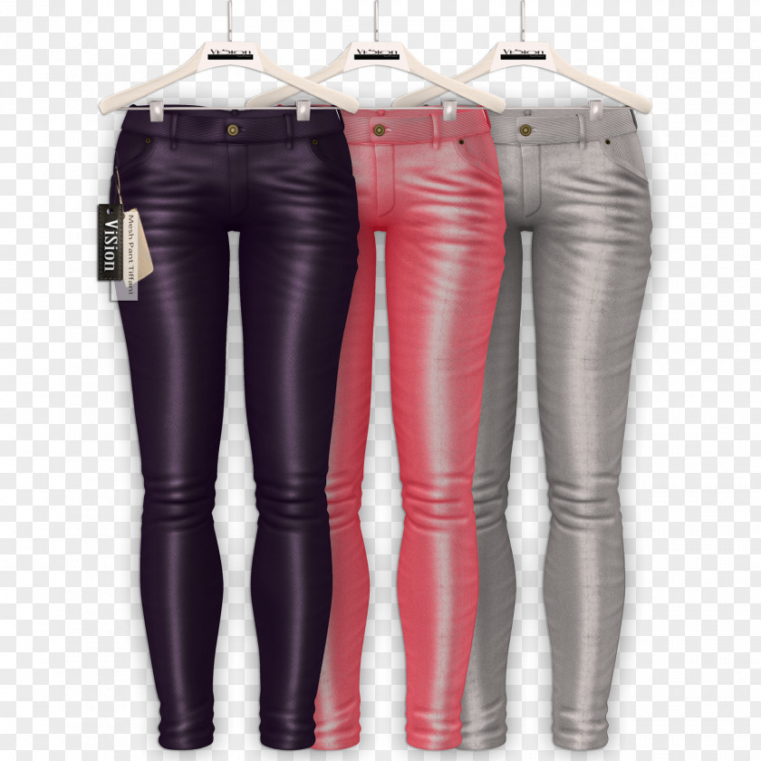 Jeans Denim Waist Leggings PNG