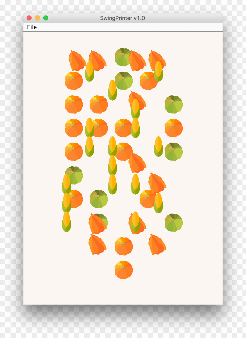 Line Fruit Font PNG