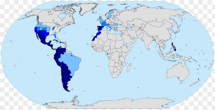 World Map Language Spanish PNG