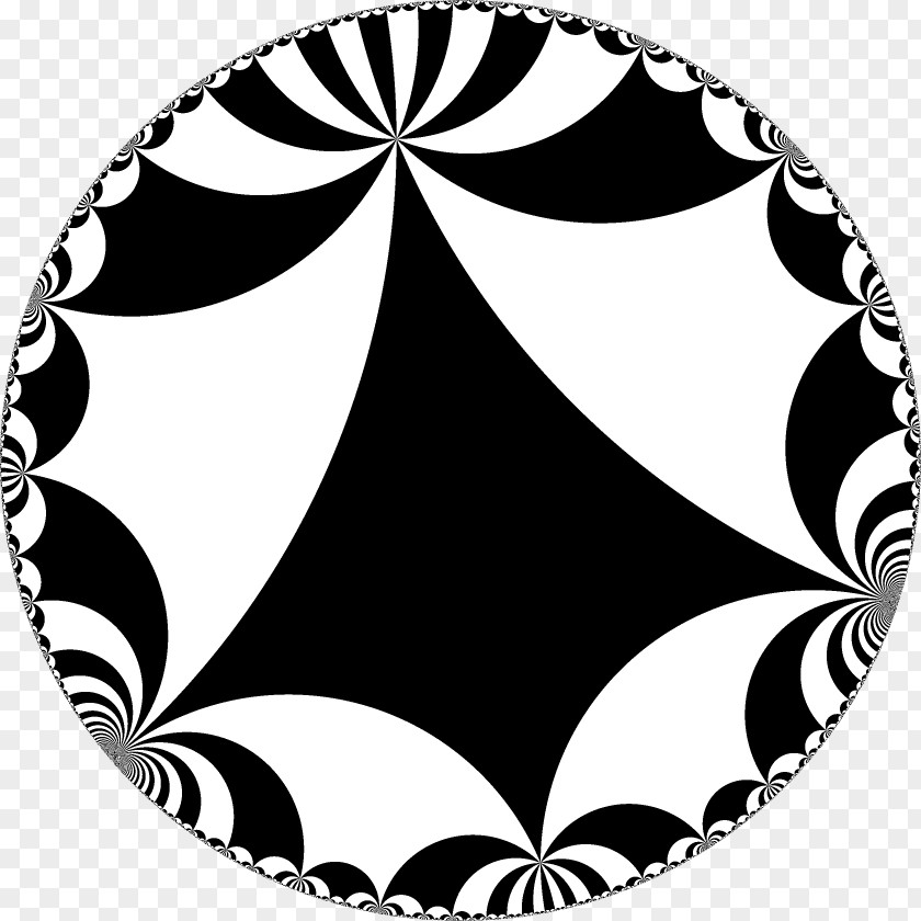 Triangle Group Hyperbolic Geometry Tessellation PNG