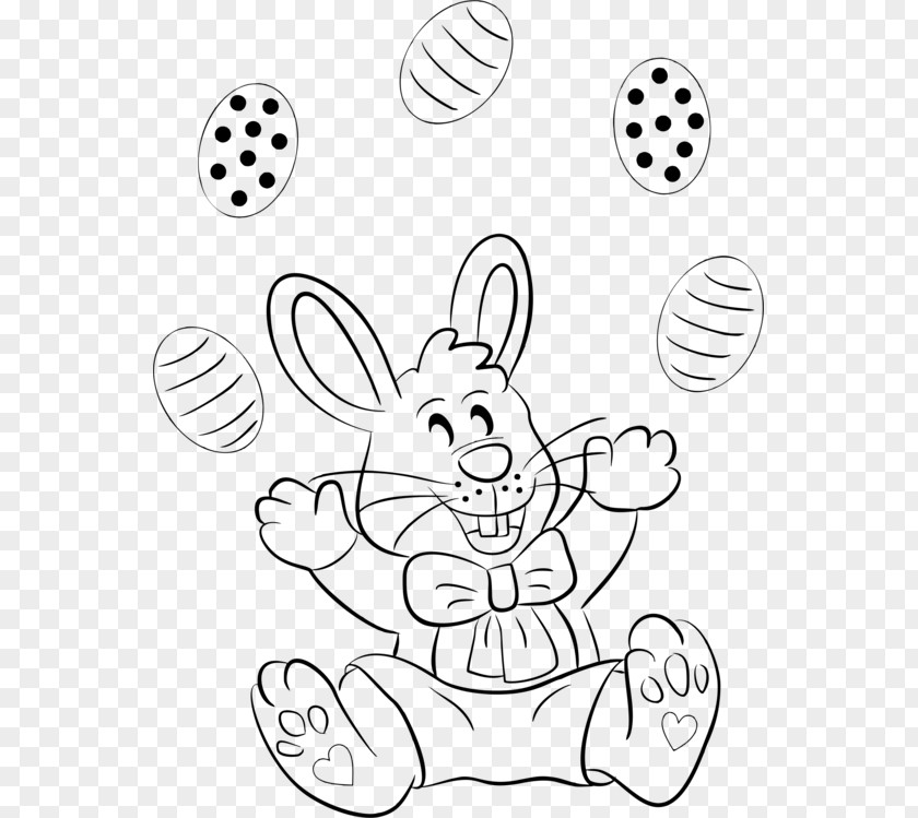 How To Draw The Easter Bunny Line Art Vector Graphics Clip Drawing PNG