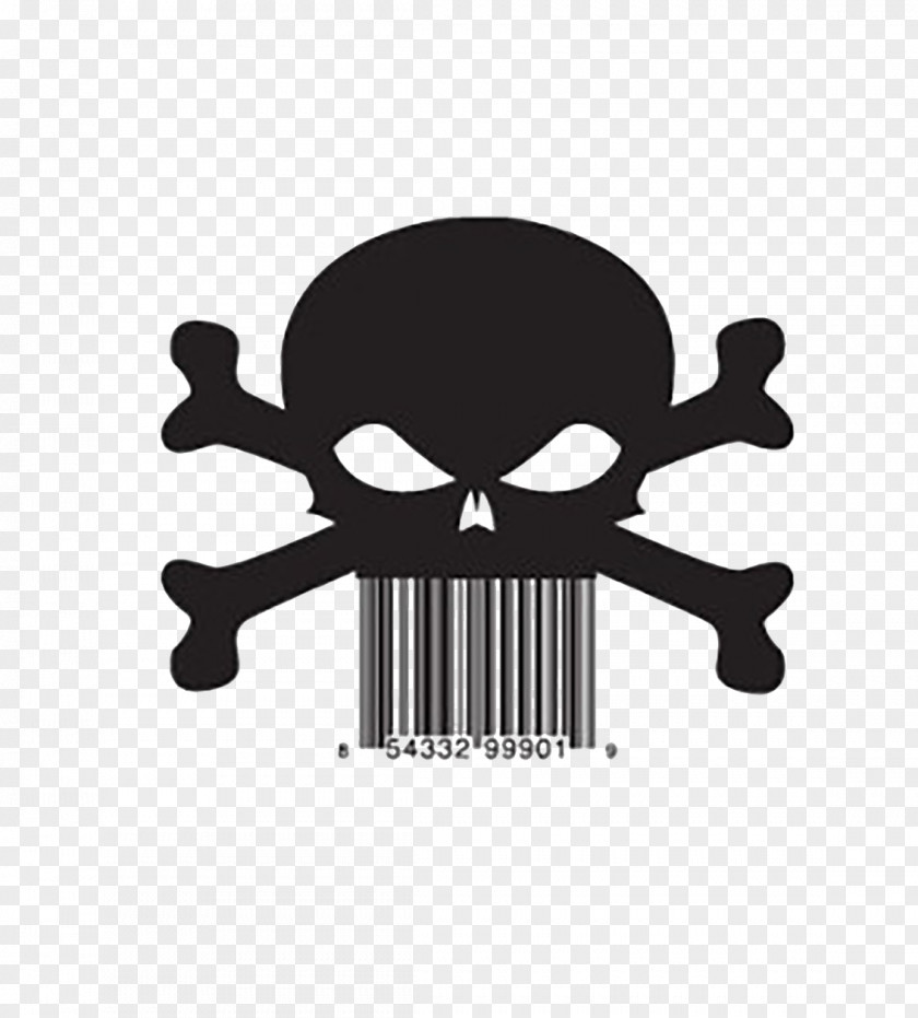 Skull Two-dimensional Code Barcode Reader Universal Product QR PNG