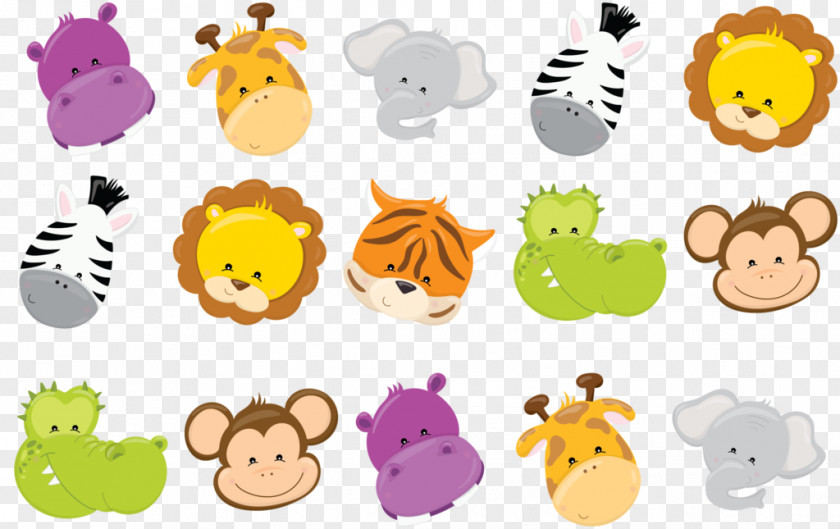 Cupcake Icing Zoo Animals Toppers Cake Fondant PNG