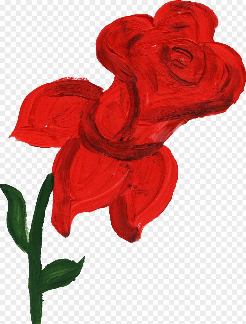 Flower Paint Cut Flowers Garden Roses PNG