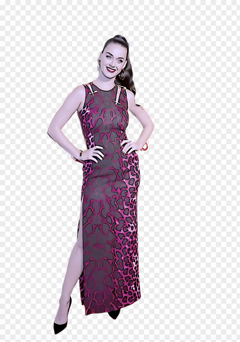 Formal Wear Day Dress Clothing Purple Violet Fashion Model PNG