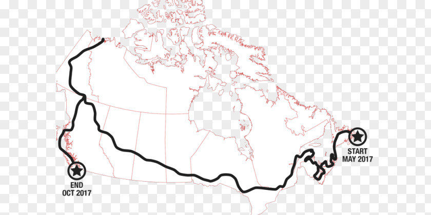 Bike Plan Canada Map Line Art PNG