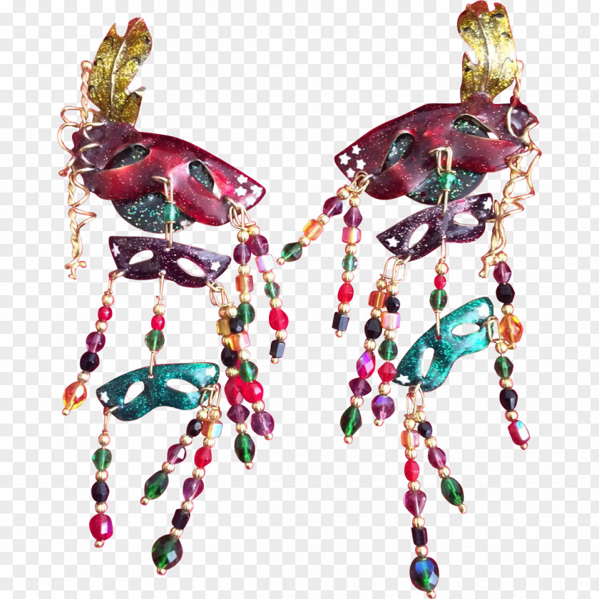 Earring Mardi Gras Lunch Bead Party PNG