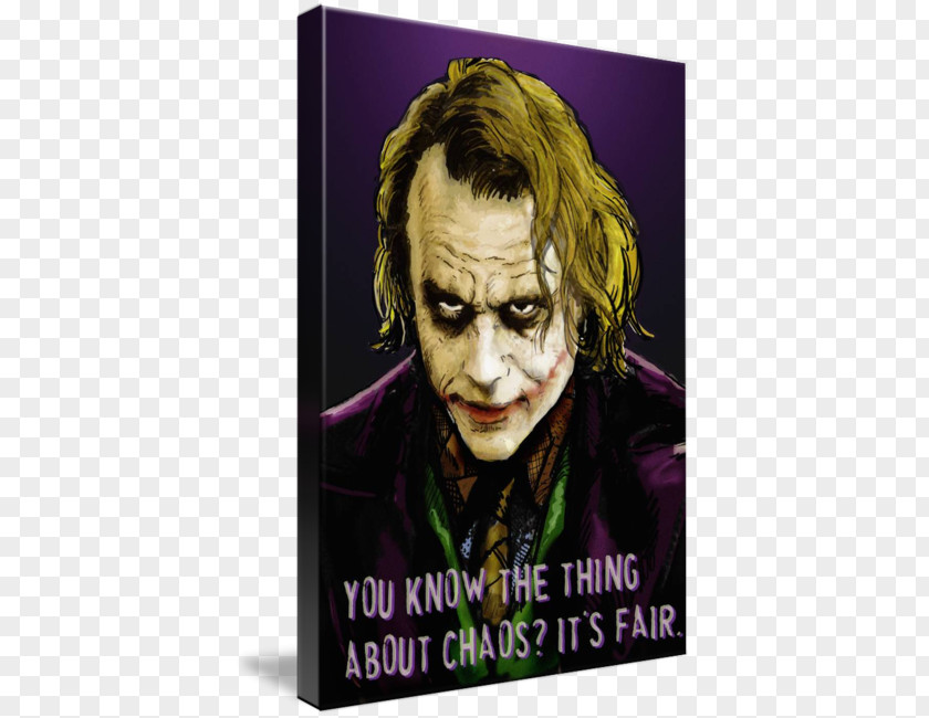 Heath Ledger Joker The Dark Knight Batman Canvas PNG