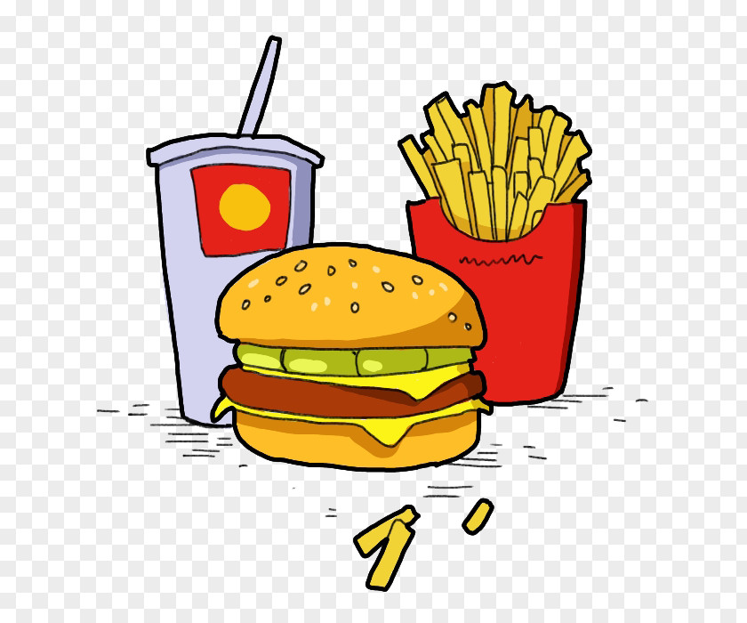 Fry Streamer French Fries Clip Art Image Junk Food Cheeseburger PNG