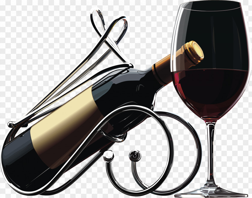 Red Wine And Bottles Rack Bottle Birthday PNG