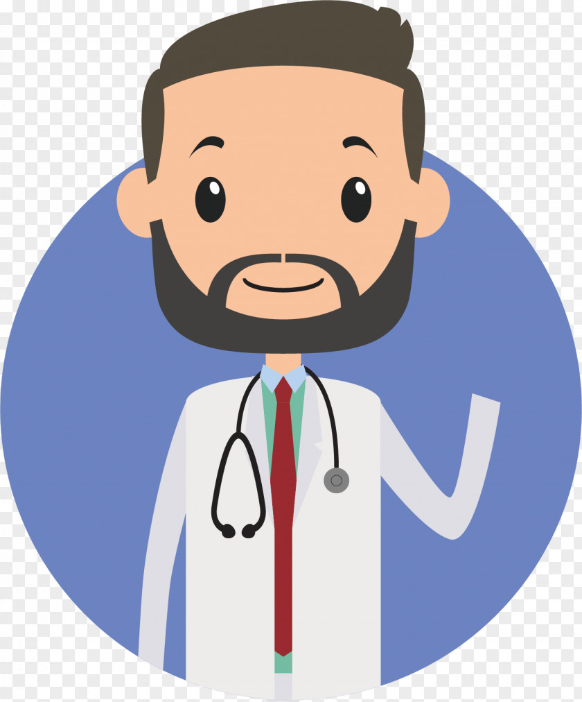 The Bearded Doctor Cartoon Physician Drawing PNG