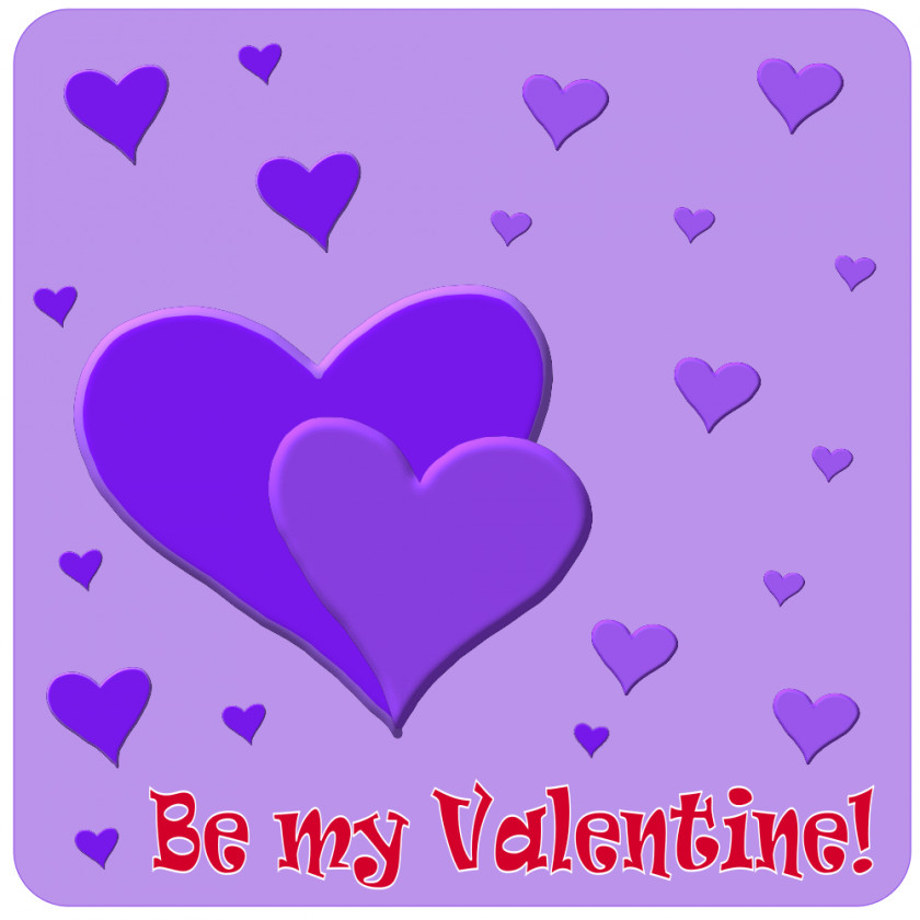 Be My Cliparts Valentines Day Heart Purple Clip Art PNG