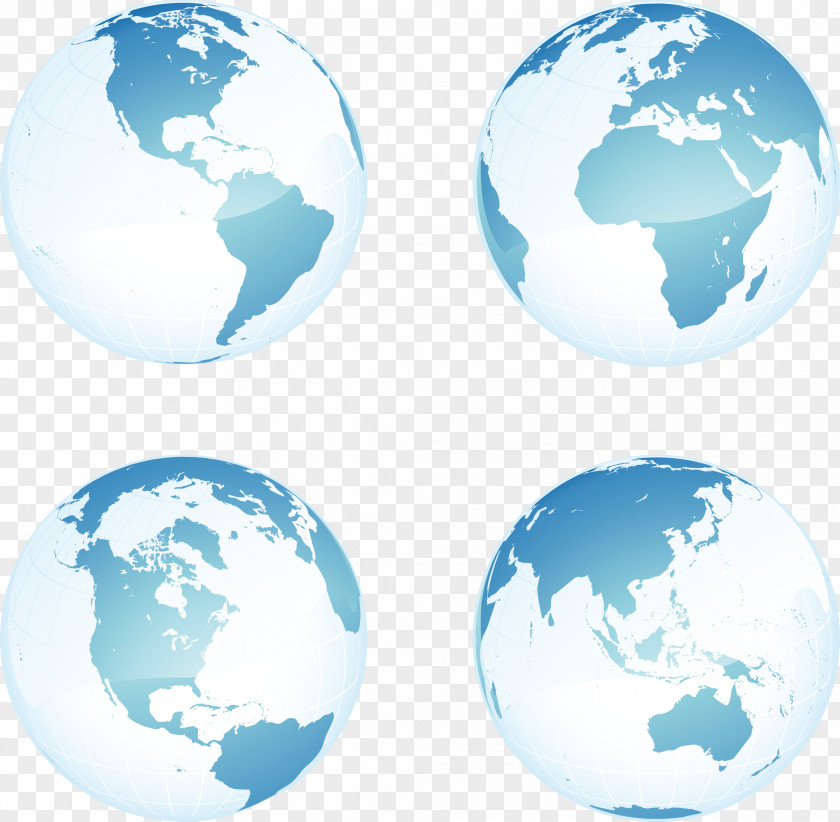 Globe Earth Vector Map PNG