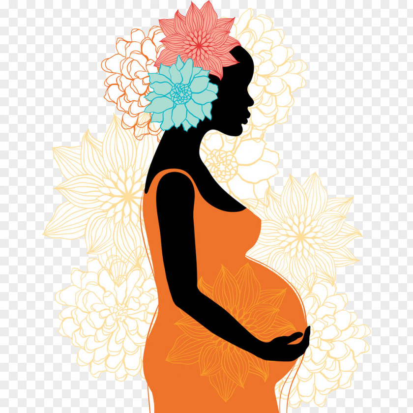 Pregnant Woman Pregnancy Silhouette Clip Art PNG
