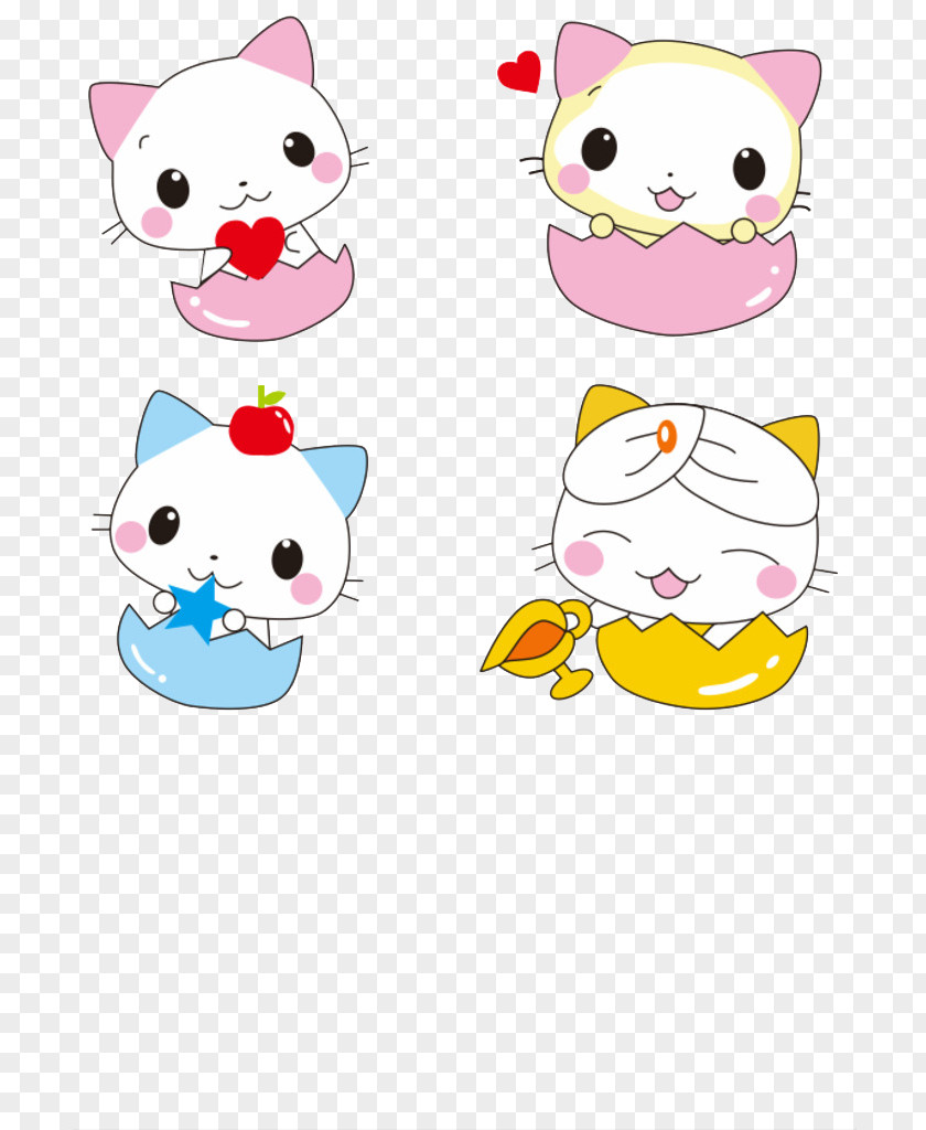 Watercolor Cat Kitten Whiskers Illustration PNG