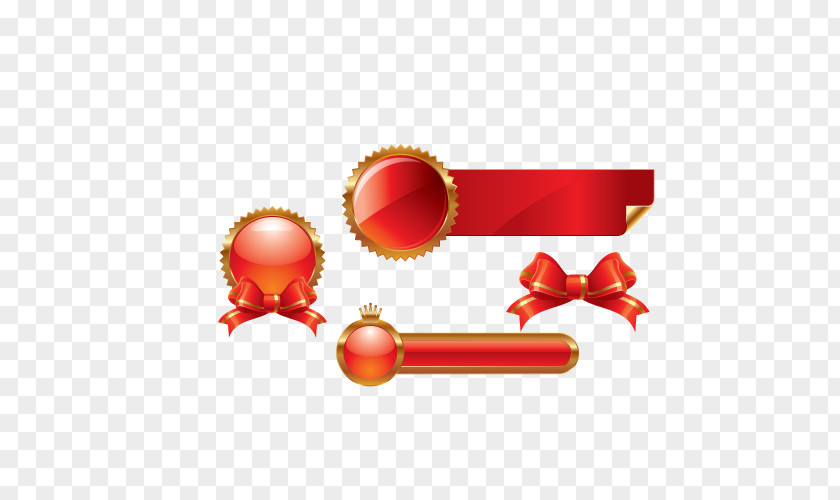 Red Ribbon Label PNG