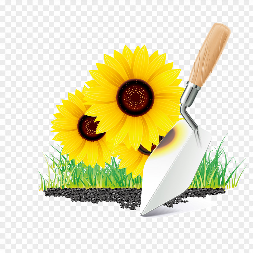 Sunflower Garden Tool Gardening Icon PNG
