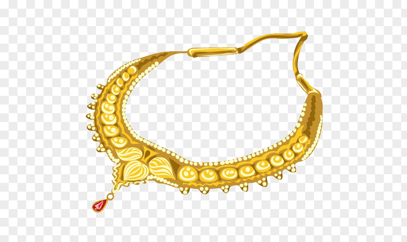 A Gold Necklace Earring Jewellery PNG