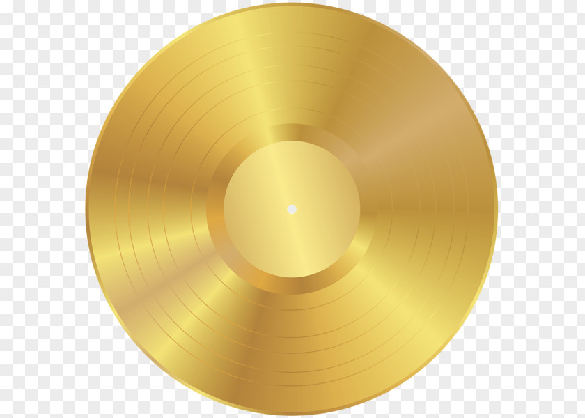 Gold Phonograph Record Compact Disc Clip Art PNG