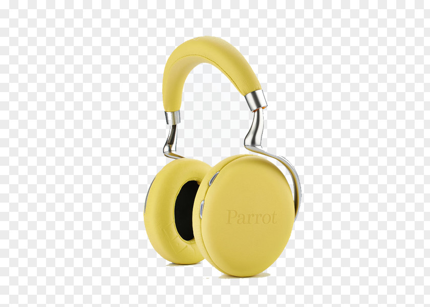 Simple Yellow Headphones Noise-cancelling Bluetooth Headset Wireless PNG