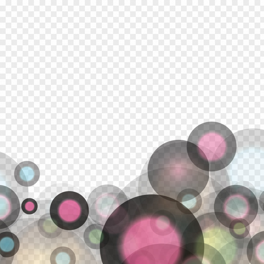 Vector Color Circle Decoration PNG