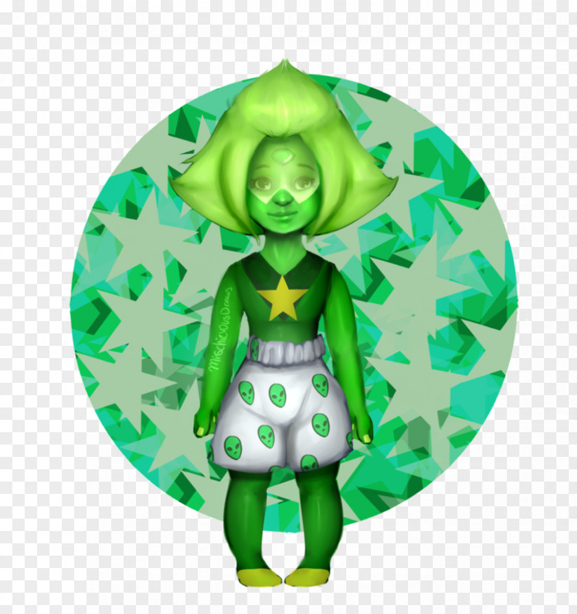 Watercolor Crystal DeviantArt Peridot Green Leaf PNG