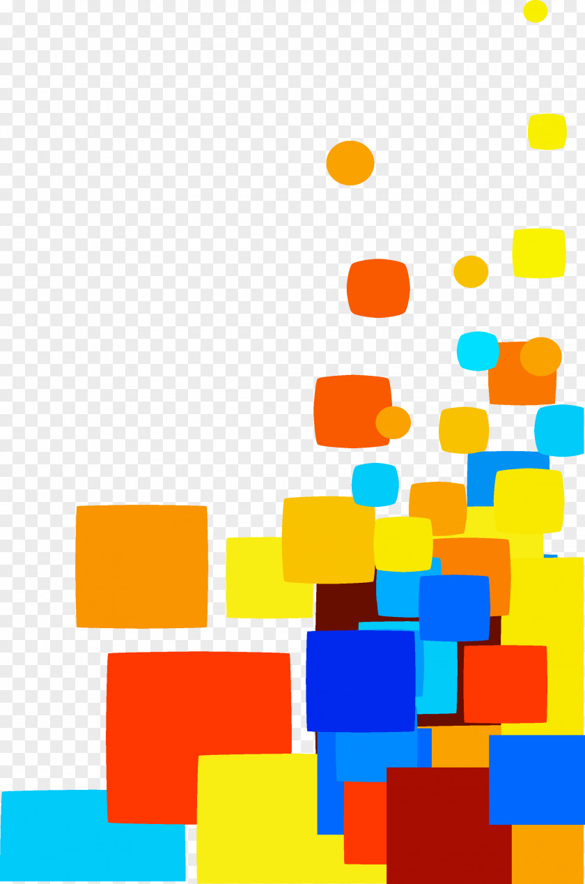 Colorful Squares Geometry Abstraction Software PNG