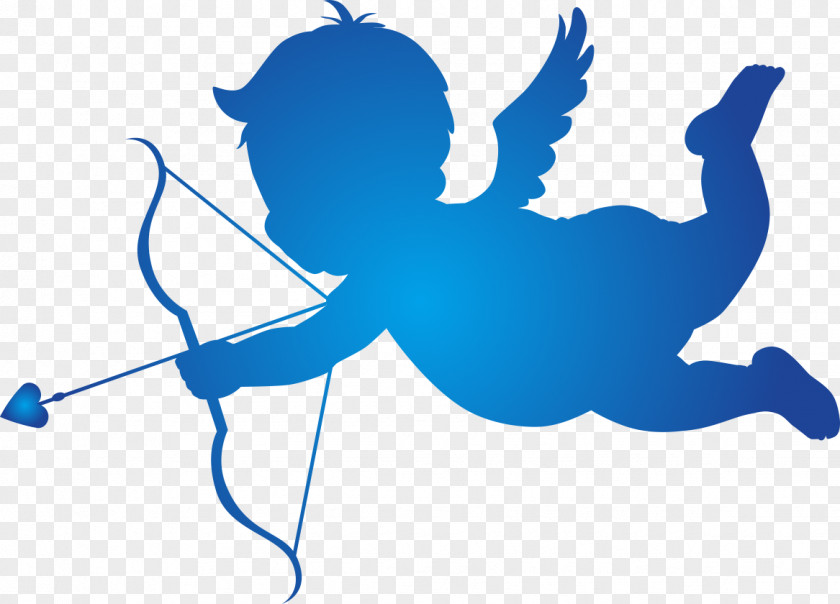 Cupid Silhouette Wallpaper PNG