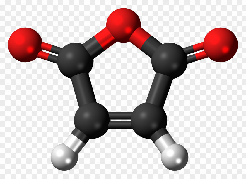 Maleic Anhydride Organic Acid Molecule Molecular Model PNG