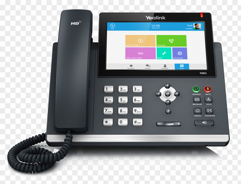 Teléfono Yealink SIP-T48G VoIP Phone Session Initiation Protocol Voice Over IP Telephone PNG