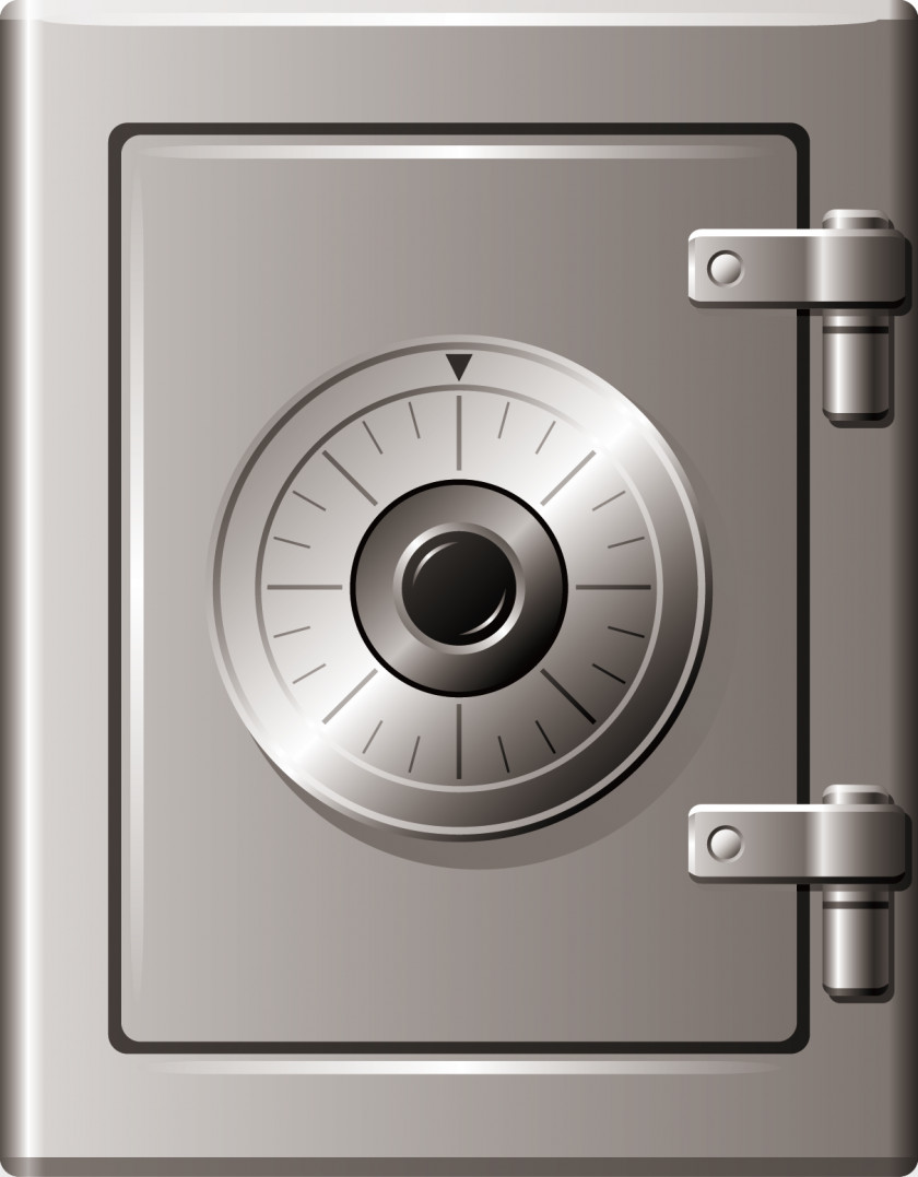 Gray Safe Grey Deposit Box PNG