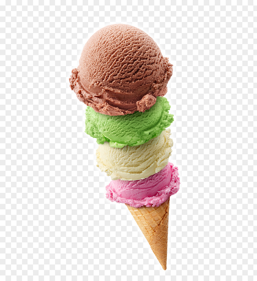 Ice Cream Cones Neapolitan Food Scoops PNG